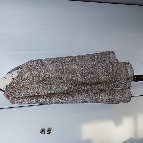 Artizara Neutral Floral Ditzy print Mini Dress boho Minimalist Sz.10 - Picture 4 of 9